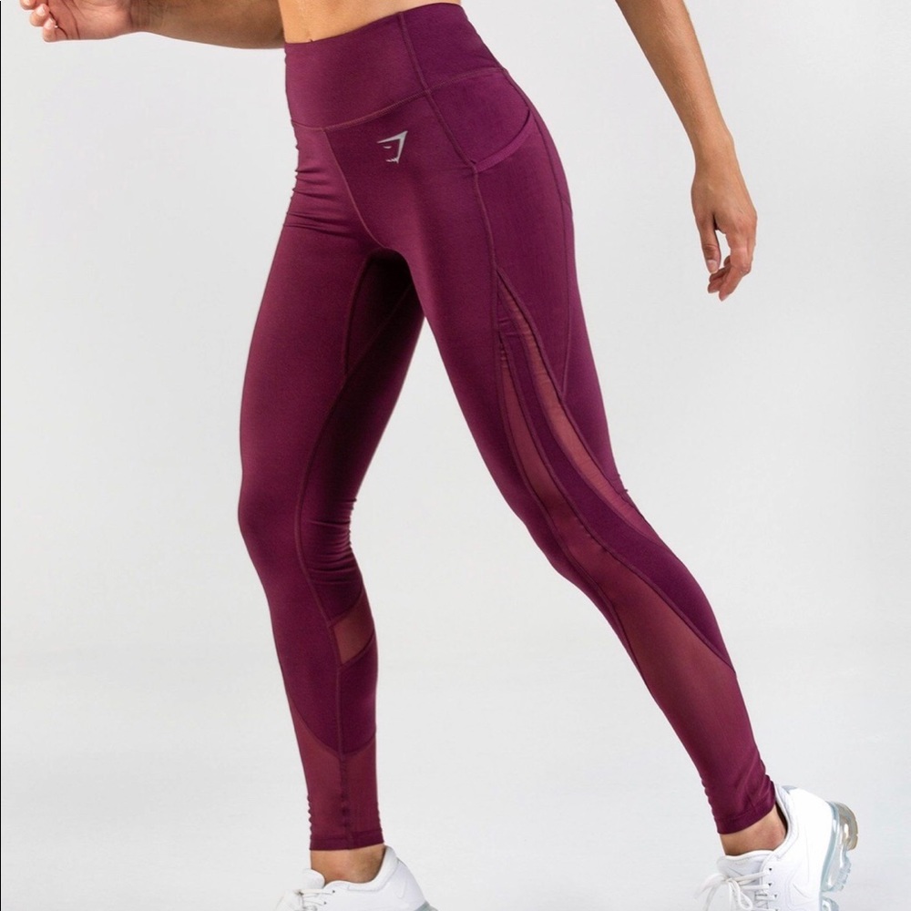 Sleek Sculpture Gym Shark Leggings 2.0 Dark Ruby